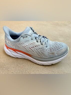 Hoka Clifton 8 Womens 7.5 Blue Running Walking Shoes Sneakers